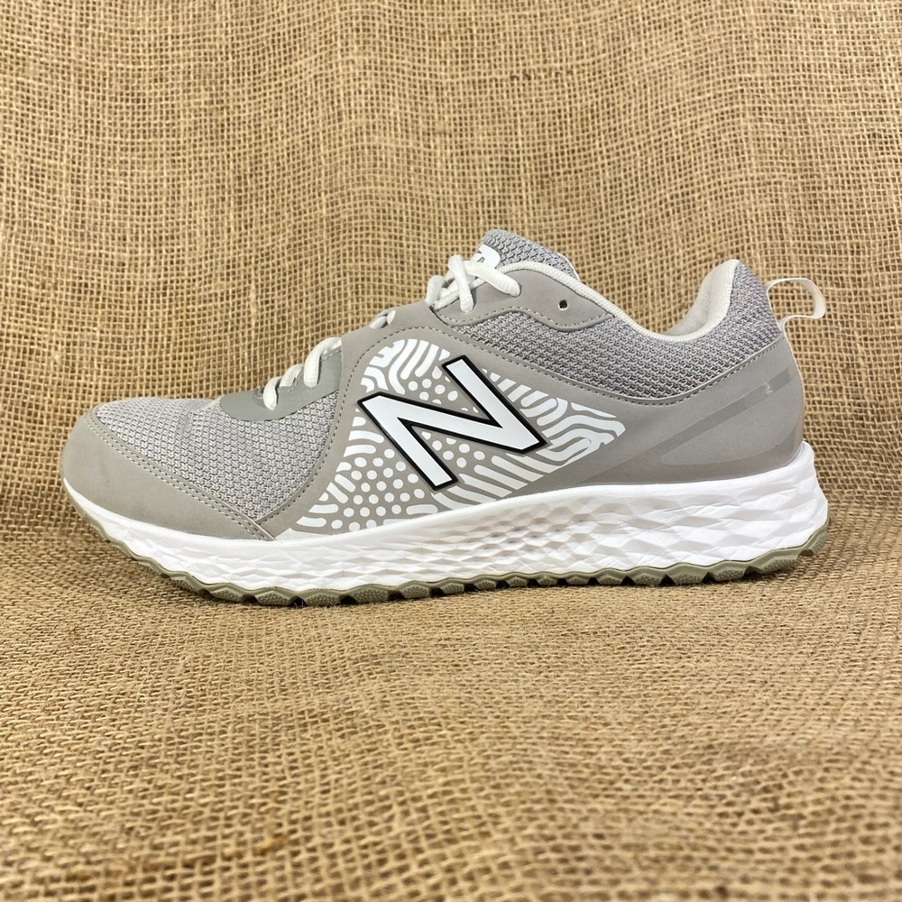 🛑SOLD🛑  new balance turf trainer baseball shoes running gray white size 13 D - Picture 2 of 10